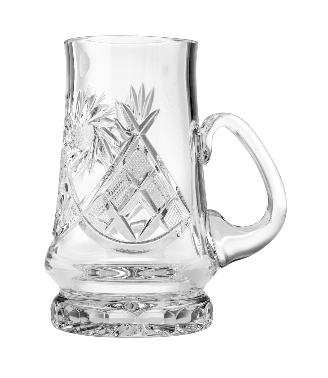 Neman Glassworks, 16Oz Vintage Russian Crystal Vintage Beer Mug, Glassware