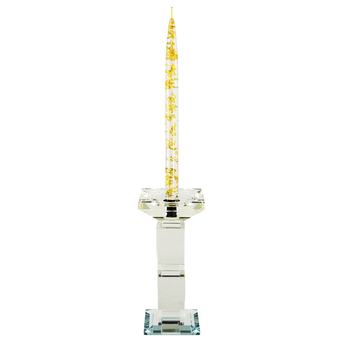 (D) Crystal Candle Holder for Candlesticks Table Centerpiece Decor (7.5'')