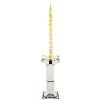 (D) Crystal Candle Holder for Candlesticks Table Centerpiece Decor (7.5'')