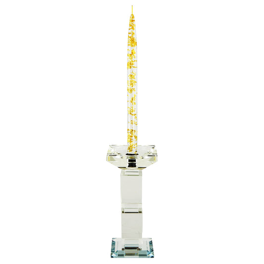 (D) Crystal Candle Holder for Candlesticks Table Centerpiece Decor (7.5'')