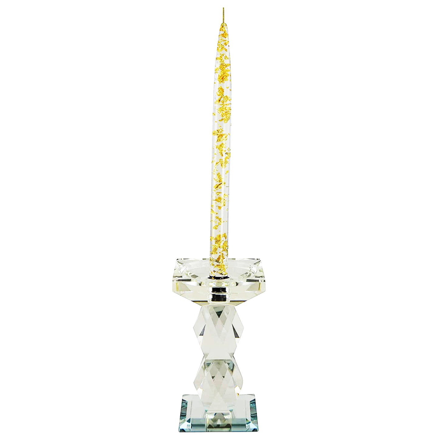 (D) Crystal Candle Holder for Candlesticks Table Centerpiece Decor (6.5'')