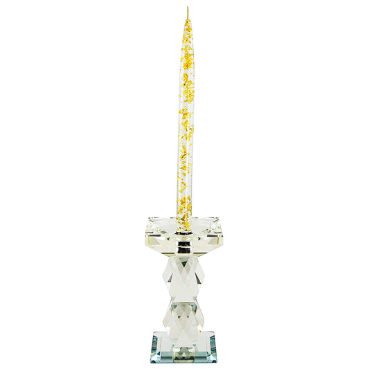 (D) Crystal Candle Holder for Candlesticks Table Centerpiece Decor (6.5'')