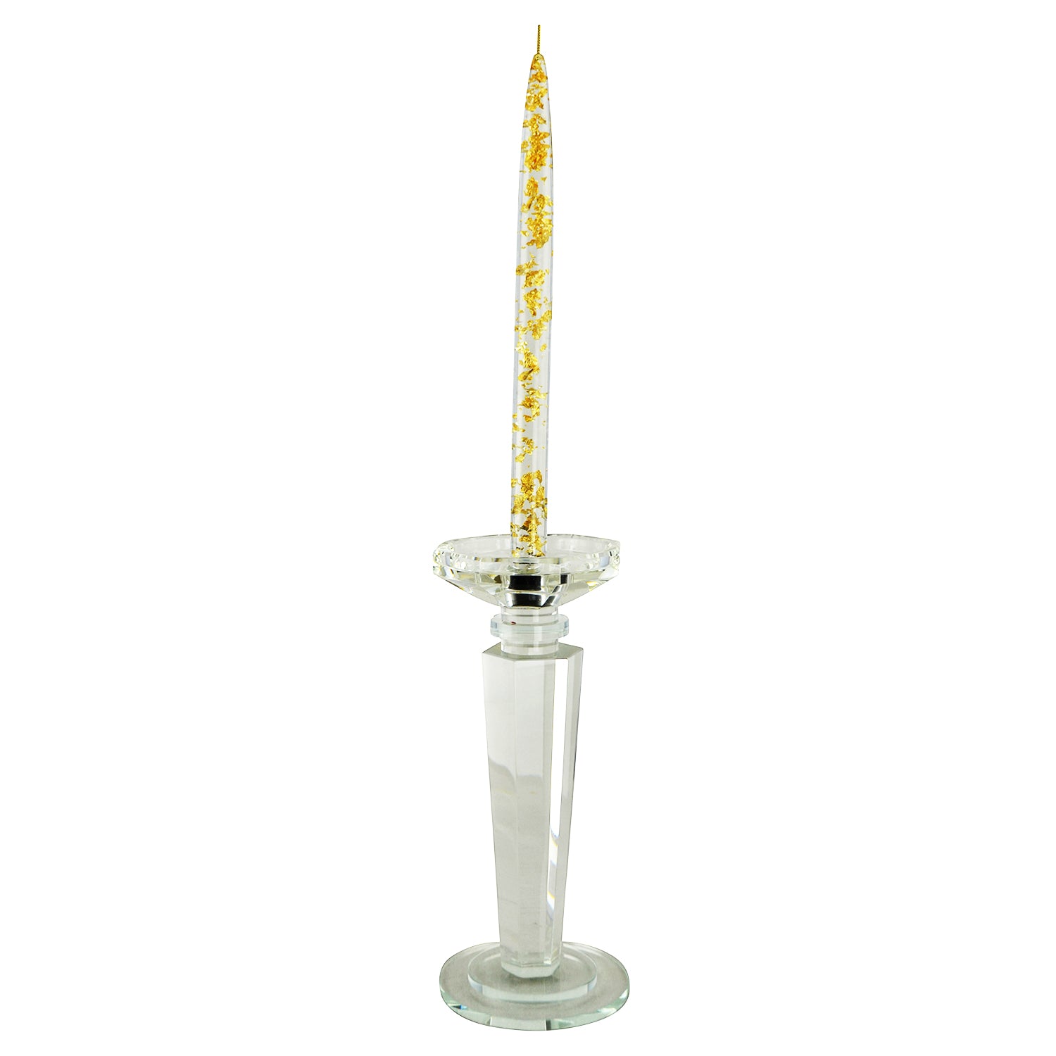 (D) Crystal Candle Holder for Candlesticks Table Centerpiece Decor (9.5'')