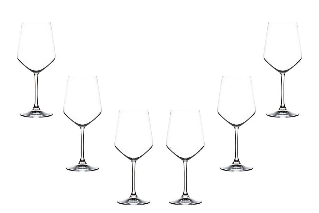 Aria Universum Stemmed Wine Glasses 18.5 Oz, Crystal Clear Glassware Set of (6)
