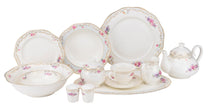 Royalty Porcelain Romantic Dinner Set 57 pc with Tiny Flowers, Bone China