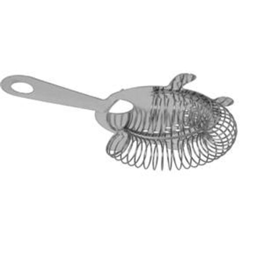 Bar Strainer, Stainless Steel Silver 6" x 4-5/8" x 7/8" Barware Set of 1, 2, 6, 12