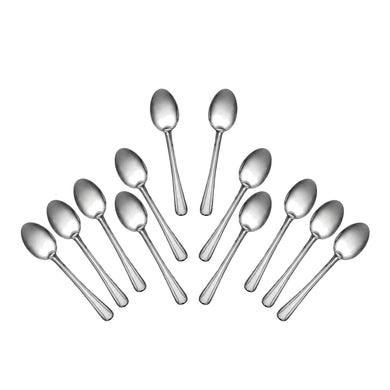 Stainless Steel Tea Spoon, Flatware Set 'Domi' for (12)