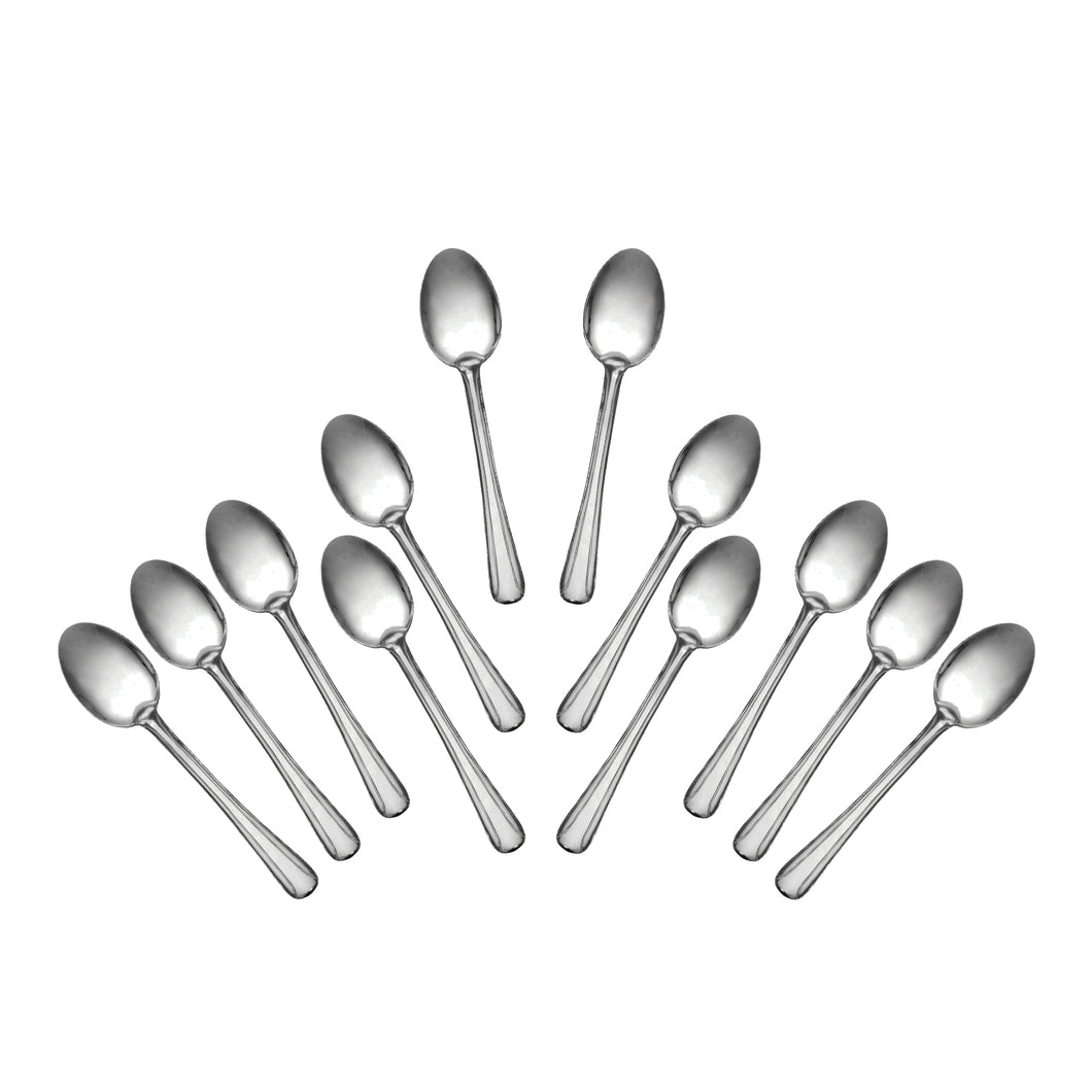 Stainless Steel Tea Spoon, Flatware Set 'Domi' for (12)