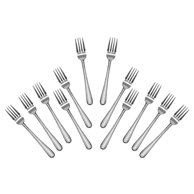 Stainless Steel Heavy Salad Forks, Flatware Set 'Domi' for (12)