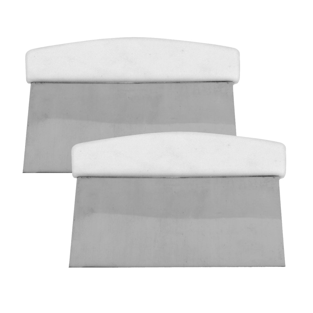 Stainless Steel Bench Scraper, Chopper Dough Scraper with White Handle