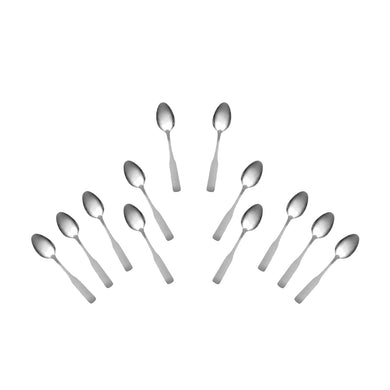 Stainless Steel Tea Spoon, Flatware Set 'Esquire' for (12)