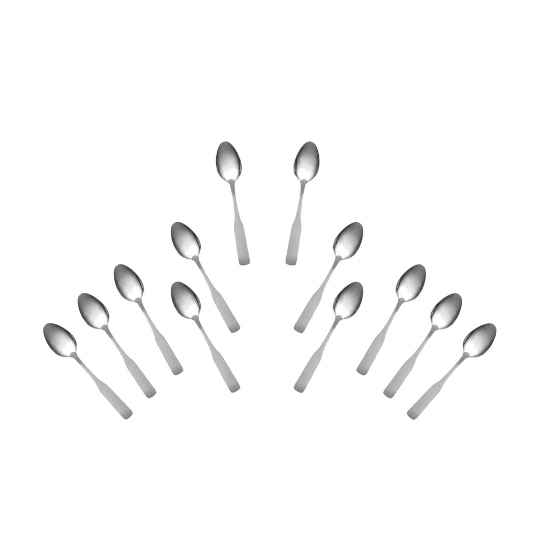 Stainless Steel Tea Spoon, Flatware Set 'Esquire' for (12)
