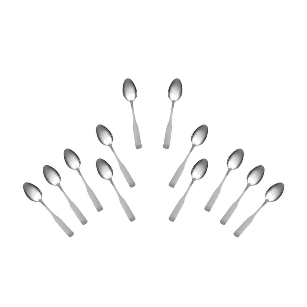Stainless Steel Dessert Spoon, Flatware Set 'Esquire' for (12)