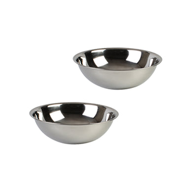 Stainless Steel Heavy Duty Mixing Bowl for Cooking, Bakeware (2 PC, 3 QT)