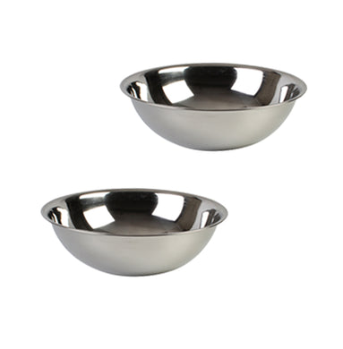 Stainless Steel Heavy Duty Mixing Bowl for Cooking, Bakeware (2 PC, 4 QT)