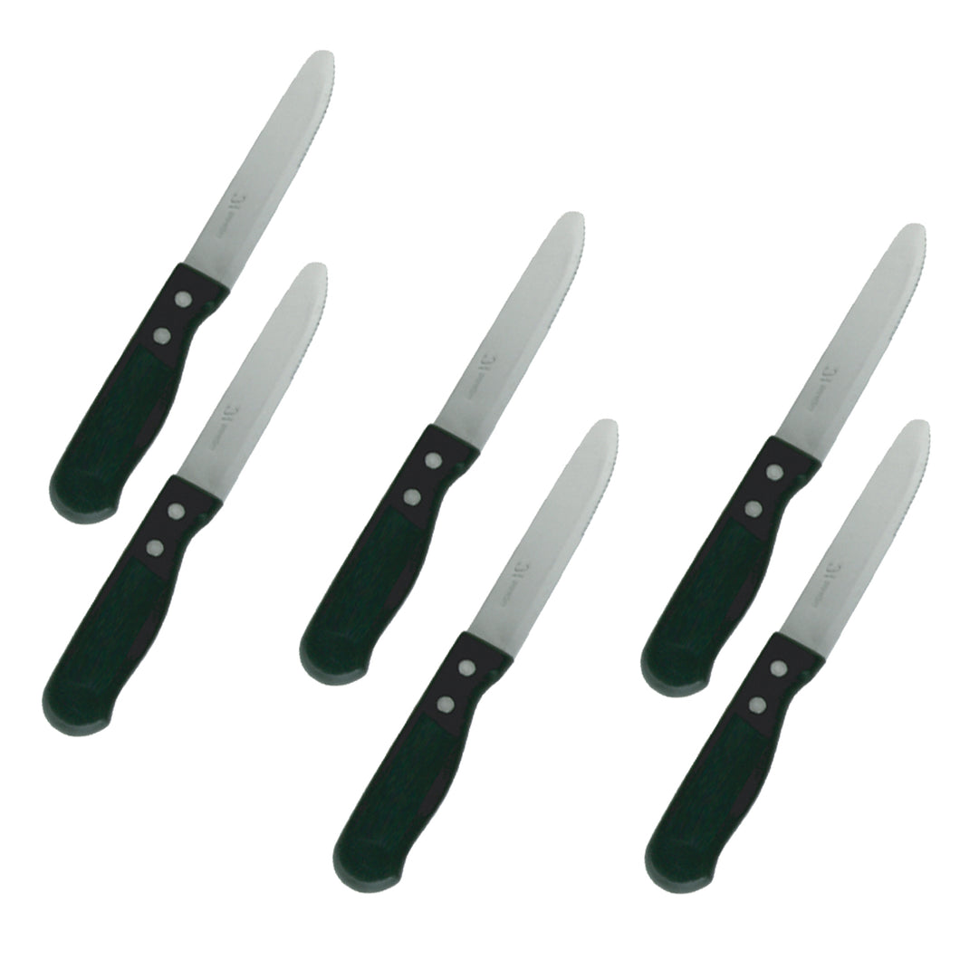 popular plastic handle 6 pcs knife