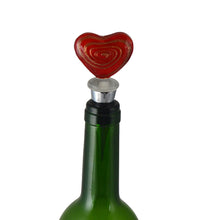 (D) Wine Bottle Stopper with Burlap Bag for Vintage Wedding (Black Heart)