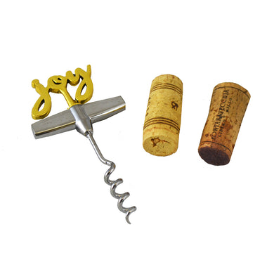 (D) Wine Stopper an Opener 2 Pc Set Durand Corkscrew Gold (Joy)