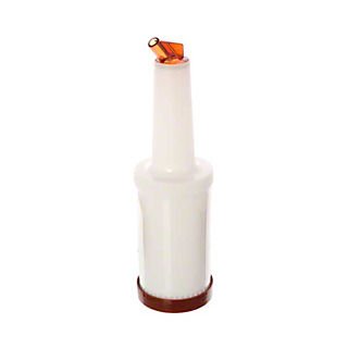 1 Quart Storer and Pourer White Bottle for Alcohol or Juice With Multiple Accent Color Choices Set of 1, 2, or 12 Pieces