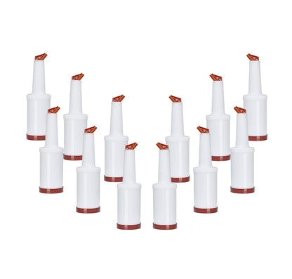 1 Quart Storer and Pourer White Bottle for Alcohol or Juice With Multiple Accent Color Choices Set of 1, 2, or 12 Pieces