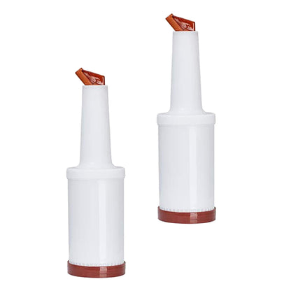 1 Quart Storer and Pourer White Bottle for Alcohol or Juice With Multiple Accent Color Choices Set of 1, 2, or 12 Pieces