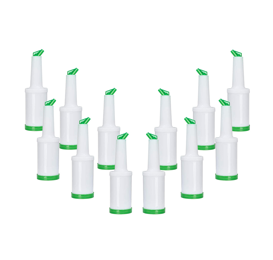 1 Quart Storer and Pourer White Bottle for Alcohol or Juice With Multiple Accent Color Choices Set of 1, 2, or 12 Pieces