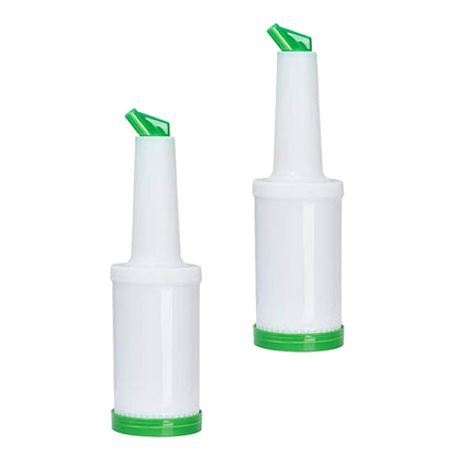 1 Quart Storer and Pourer White Bottle for Alcohol or Juice With Multiple Accent Color Choices Set of 1, 2, or 12 Pieces