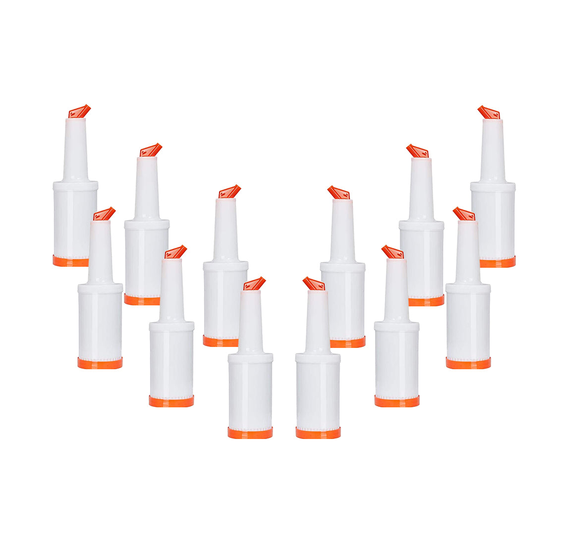 1 Quart Storer and Pourer White Bottle for Alcohol or Juice With Multiple Accent Color Choices Set of 1, 2, or 12 Pieces