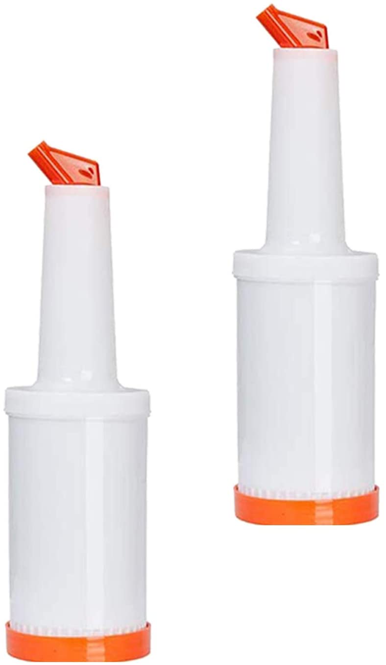1 Quart Storer and Pourer White Bottle for Alcohol or Juice With Multiple Accent Color Choices Set of 1, 2, or 12 Pieces