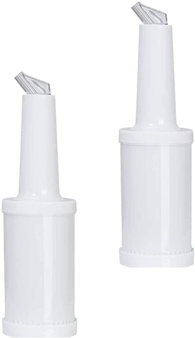 1 Quart Storer and Pourer White Bottle for Alcohol or Juice With Multiple Accent Color Choices Set of 1, 2, or 12 Pieces