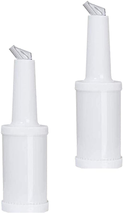 1 Quart Storer and Pourer White Bottle for Alcohol or Juice With Multiple Accent Color Choices Set of 1, 2, or 12 Pieces