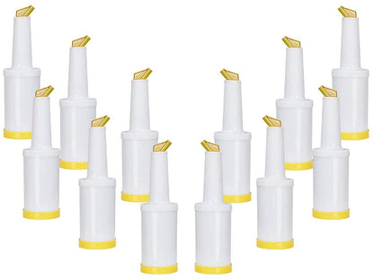 1 Quart Storer and Pourer White Bottle for Alcohol or Juice With Multiple Accent Color Choices Set of 1, 2, or 12 Pieces