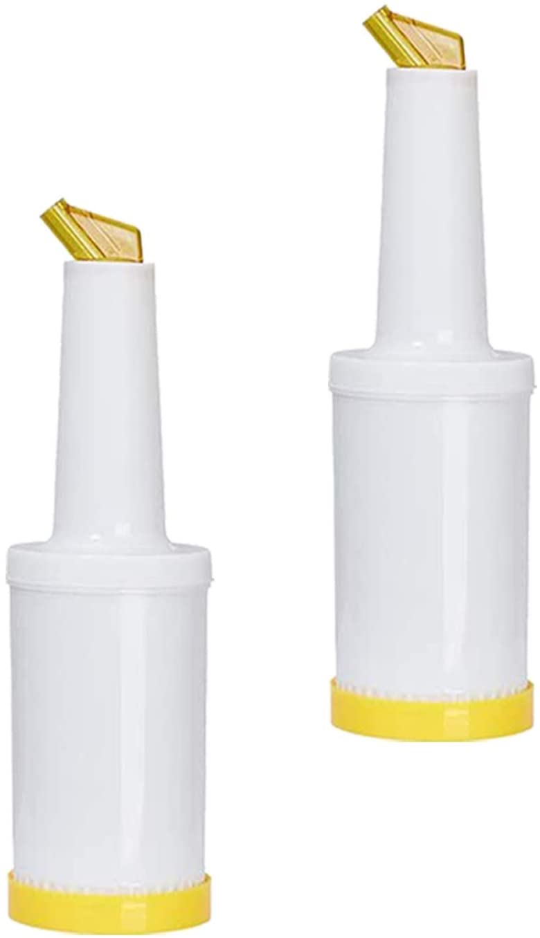1 Quart Storer and Pourer White Bottle for Alcohol or Juice With Multiple Accent Color Choices Set of 1, 2, or 12 Pieces