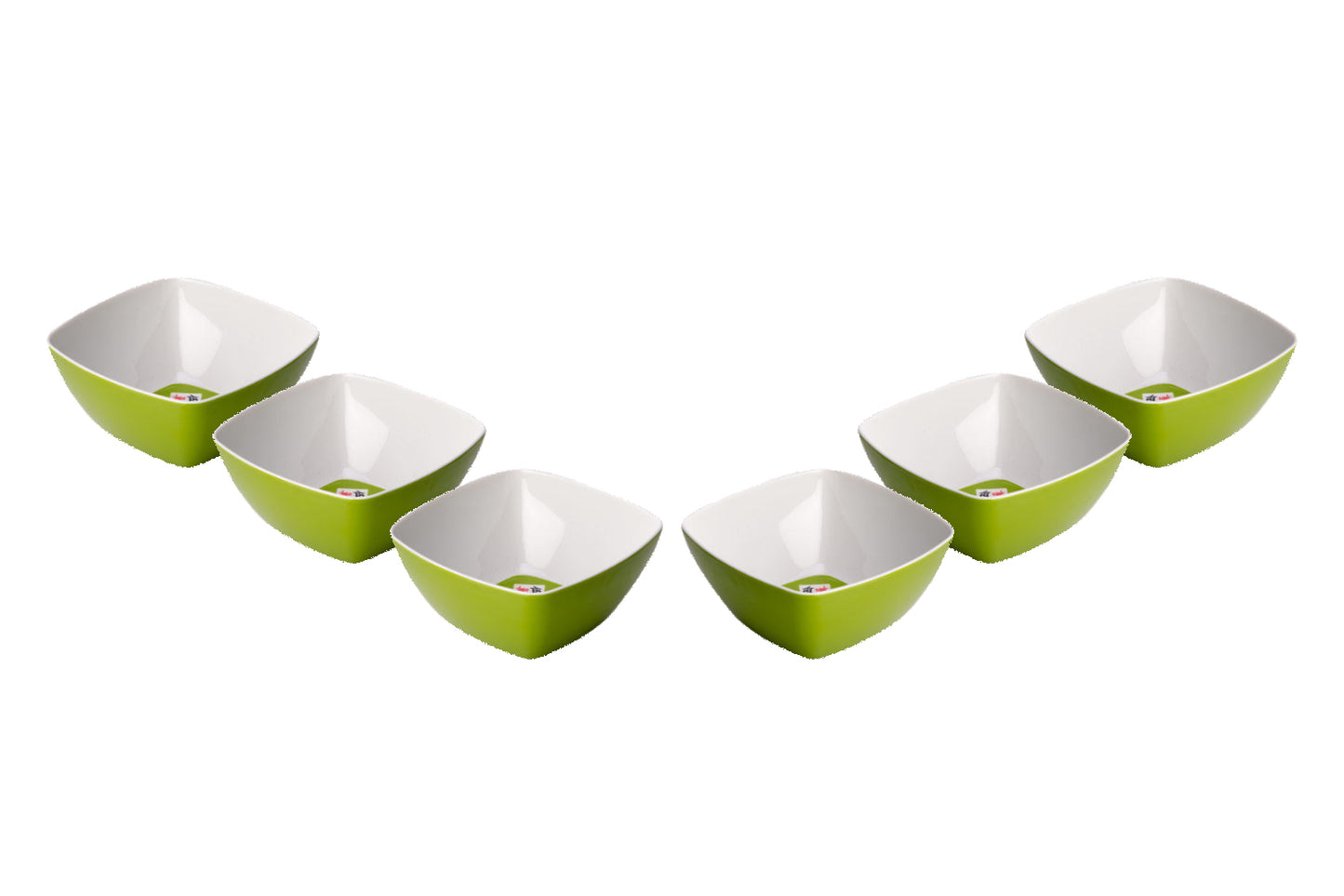 (D) Judaica Green Mah Jongg Bow in Melamine 5.5x2.75'' Set of 6