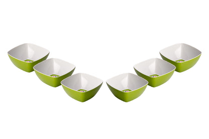 (D) Judaica Green Mah Jongg Bow in Melamine 5.5x2.75'' Set of 6