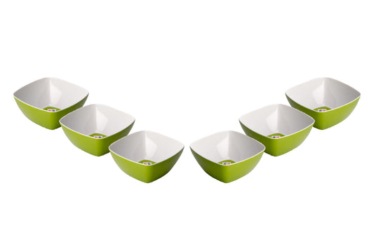 (D) Judaica Green Mah Jongg Bow in Melamine 5.5x2.75'' Set of 6