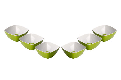 (D) Judaica Green Mah Jongg Bow in Melamine 5.5x2.75'' Set of 6