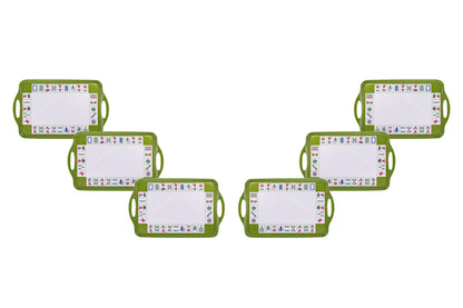 (D) Judaica Mah Jongg Melamine Serving Tray Green 18.5 x 141.5''