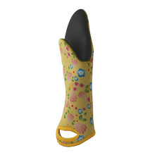 (D) Neoprene Oven Mitt Non-Slip Heat Resistant Glove (Yellow Flowers)