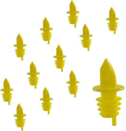 Free Flow Bottle Pourers in Multiple Colors for Alcohol and Liquor, Barware 12 Pieces