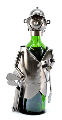 (D) Wine Bottle Holder, Golfer with Bag, Bar Counter Decoration