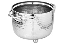 (D) Judaica Dip Bowl Serving Bowl For Parties with Handles (Large, Silver)