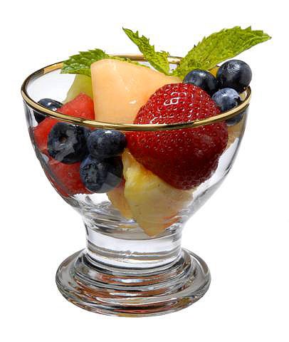 Luminarc 'Inspire' 9 Oz Ice Cream Cup, Bowl for Jelly or Desserts with Gold Rim