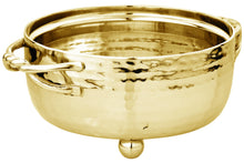 (D) Judaica Dip Bowl Serving Bowl For Parties with Handles (Small, Gold)