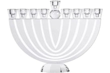 (D) Judaica Magnificent Crystal Menorah for Oil and Candles 14.6"x 9.8"