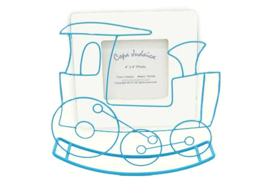 (D) Judaica Wire Photo Picture Frame For Kids Baby Nursery Decor (Blue)