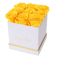 (D) Luxury Long Lasting Roses in a White Box, Preserved Flowers 5.5'' (Yellow)