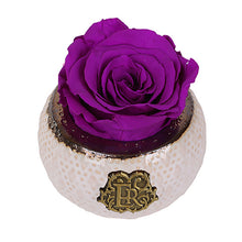 (D) Luxury Long Lasting Roses in a Box, Preserved Flowers Mini Soho 3'' (Orchid)